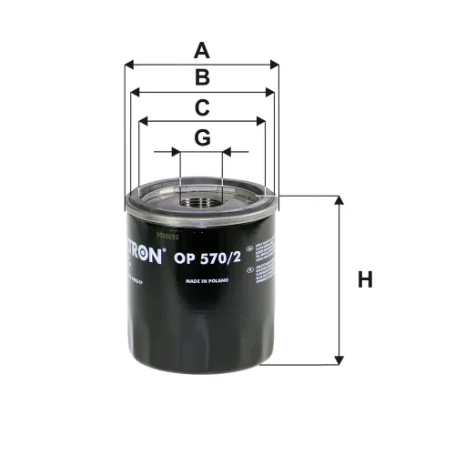 Ölfilter FILTRON OP 570/2 Bild Ölfilter FILTRON OP 570/2
