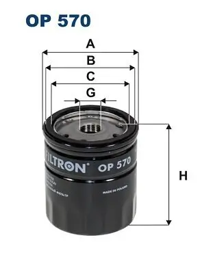 Ölfilter FILTRON OP 570 Bild Ölfilter FILTRON OP 570