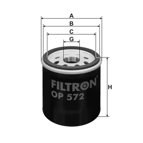 Ölfilter FILTRON OP 572 Bild Ölfilter FILTRON OP 572