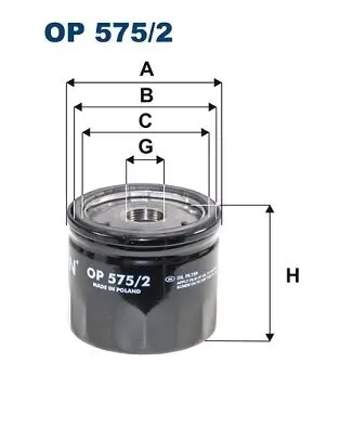 Ölfilter FILTRON OP 575/2 Bild Ölfilter FILTRON OP 575/2