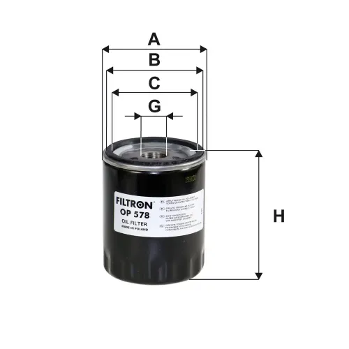 Ölfilter FILTRON OP 578 Bild Ölfilter FILTRON OP 578