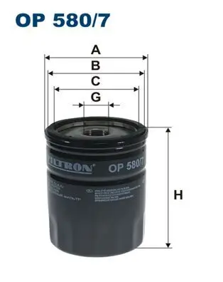 Ölfilter FILTRON OP 580/7 Bild Ölfilter FILTRON OP 580/7