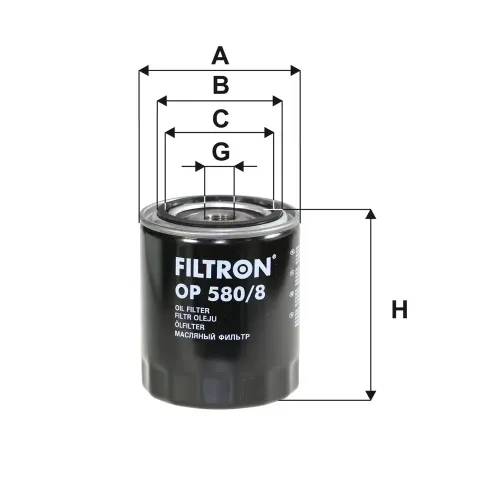 Ölfilter FILTRON OP 580/8 Bild Ölfilter FILTRON OP 580/8