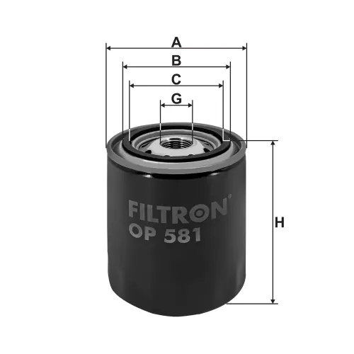 Ölfilter FILTRON OP 581 Bild Ölfilter FILTRON OP 581