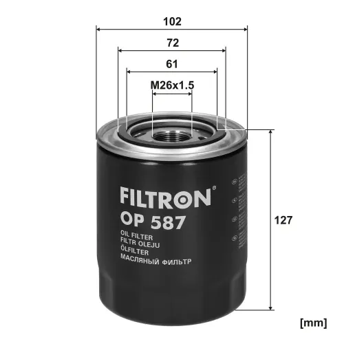 Ölfilter FILTRON OP 587 Bild Ölfilter FILTRON OP 587