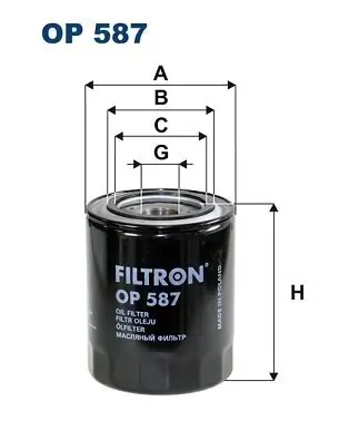 Ölfilter FILTRON OP 587 Bild Ölfilter FILTRON OP 587