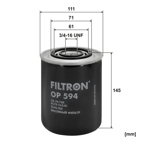 Ölfilter FILTRON OP 594 Bild Ölfilter FILTRON OP 594