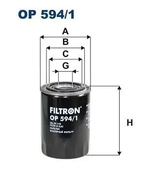 Ölfilter FILTRON OP 594/1 Bild Ölfilter FILTRON OP 594/1