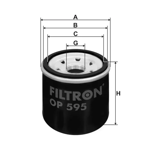 Ölfilter FILTRON OP 595 Bild Ölfilter FILTRON OP 595