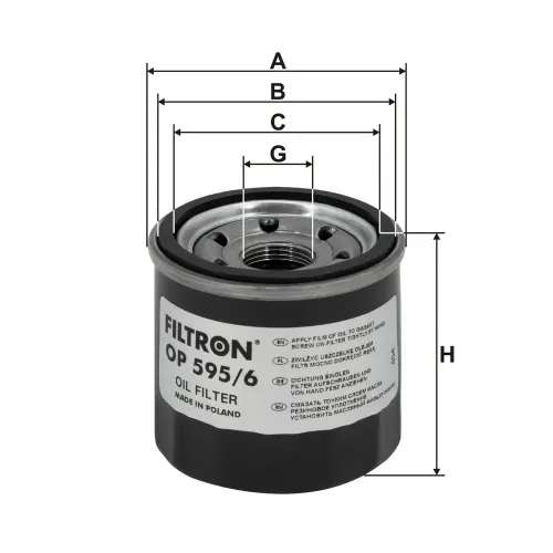 Ölfilter FILTRON OP 595/6 Bild Ölfilter FILTRON OP 595/6