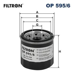 Ölfilter FILTRON OP 595/6 Bild Ölfilter FILTRON OP 595/6