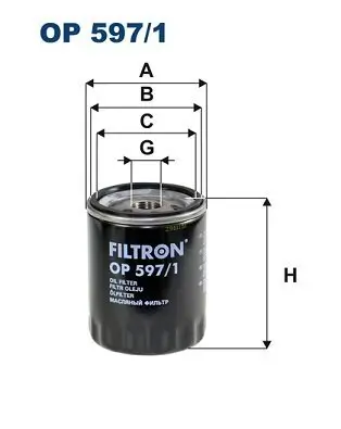 Ölfilter FILTRON OP 597/1 Bild Ölfilter FILTRON OP 597/1