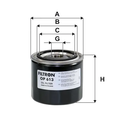 Ölfilter FILTRON OP 613 Bild Ölfilter FILTRON OP 613