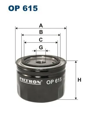 Ölfilter FILTRON OP 615 Bild Ölfilter FILTRON OP 615