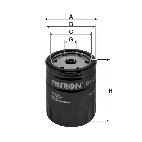 Ölfilter FILTRON OP 616/2 Bild Ölfilter FILTRON OP 616/2