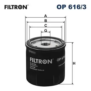 Ölfilter FILTRON OP 616/3 Bild Ölfilter FILTRON OP 616/3