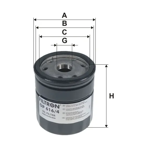 Ölfilter FILTRON OP 616/4 Bild Ölfilter FILTRON OP 616/4