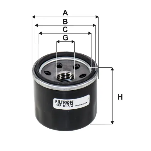 Ölfilter FILTRON OP 617/2 Bild Ölfilter FILTRON OP 617/2