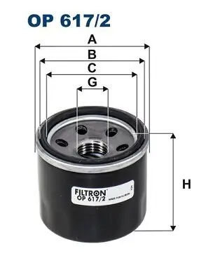 Ölfilter FILTRON OP 617/2