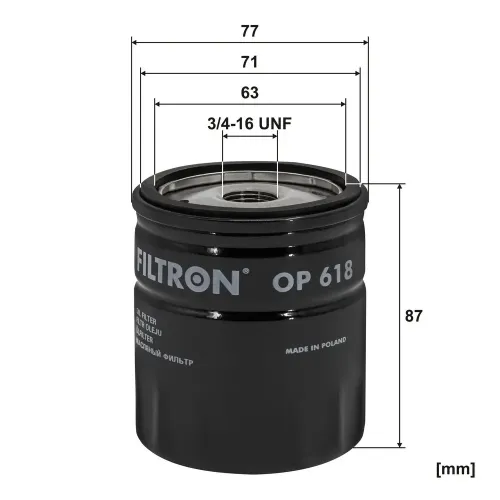 Ölfilter FILTRON OP 618 Bild Ölfilter FILTRON OP 618