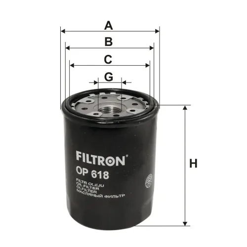 Ölfilter FILTRON OP 618 Bild Ölfilter FILTRON OP 618