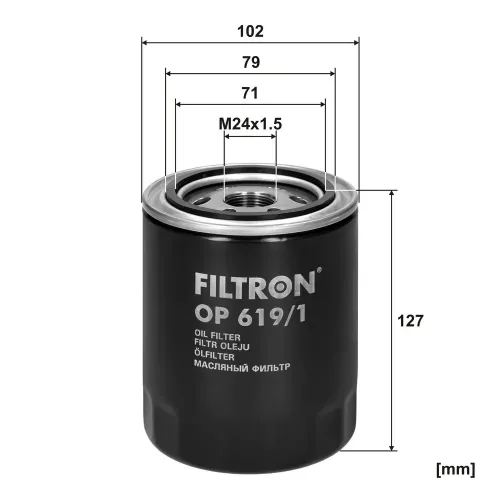 Ölfilter FILTRON OP 619/1 Bild Ölfilter FILTRON OP 619/1