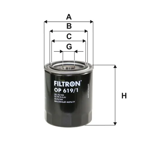 Ölfilter FILTRON OP 619/1 Bild Ölfilter FILTRON OP 619/1