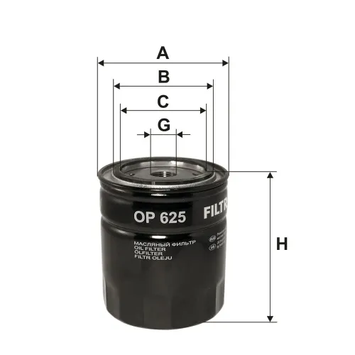 Ölfilter FILTRON OP 625 Bild Ölfilter FILTRON OP 625