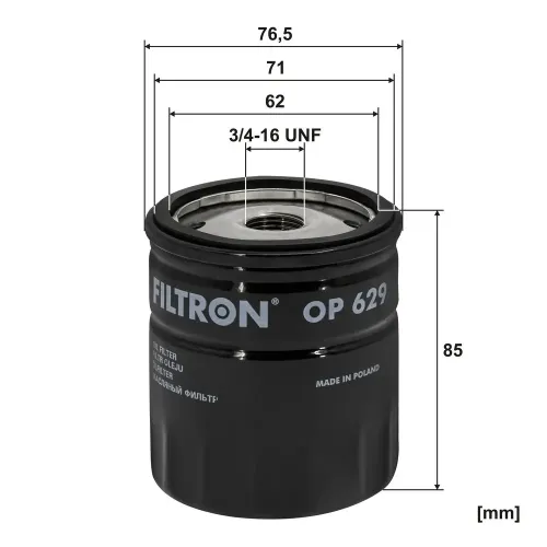 Ölfilter FILTRON OP 629 Bild Ölfilter FILTRON OP 629