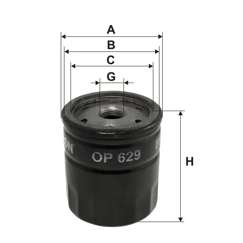 Ölfilter FILTRON OP 629 Bild Ölfilter FILTRON OP 629