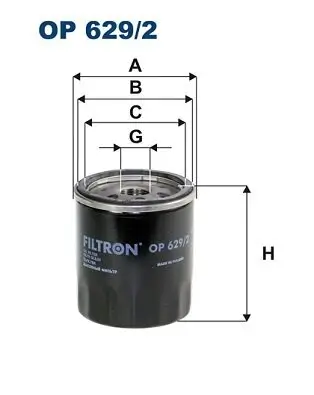 Ölfilter FILTRON OP 629/2 Bild Ölfilter FILTRON OP 629/2