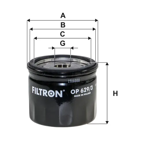 Ölfilter FILTRON OP 629/3 Bild Ölfilter FILTRON OP 629/3
