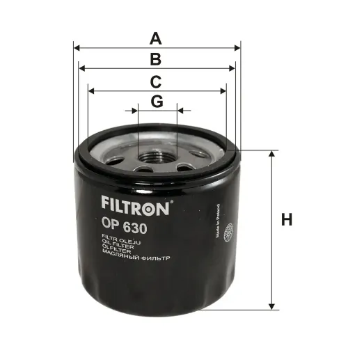 Ölfilter FILTRON OP 630 Bild Ölfilter FILTRON OP 630