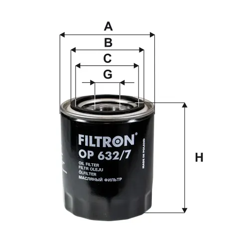 Ölfilter FILTRON OP 632/7 Bild Ölfilter FILTRON OP 632/7