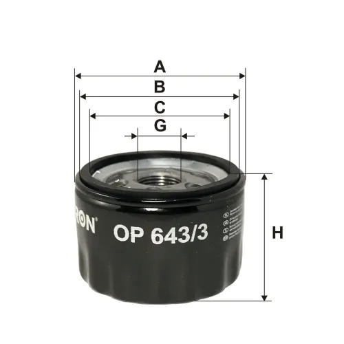 Ölfilter FILTRON OP 643/3 Bild Ölfilter FILTRON OP 643/3