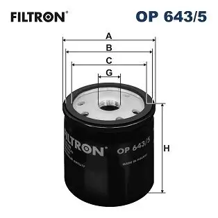 Ölfilter FILTRON OP 643/5 Bild Ölfilter FILTRON OP 643/5