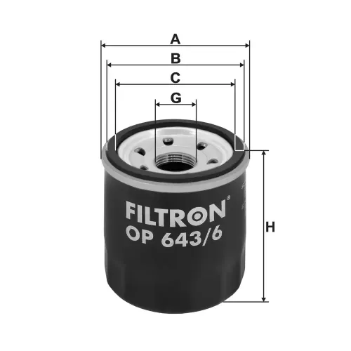 Ölfilter FILTRON OP 643/6 Bild Ölfilter FILTRON OP 643/6