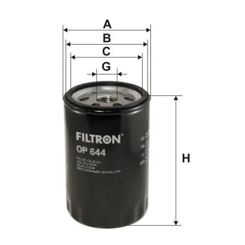Ölfilter FILTRON OP 644 Bild Ölfilter FILTRON OP 644
