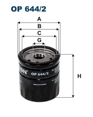 Ölfilter FILTRON OP 644/2 Bild Ölfilter FILTRON OP 644/2
