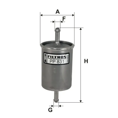Kraftstofffilter FILTRON PP 831 Bild Kraftstofffilter FILTRON PP 831