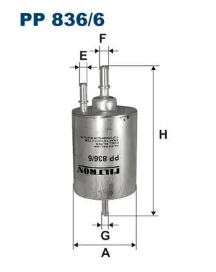 Kraftstofffilter FILTRON PP 836/6 Bild Kraftstofffilter FILTRON PP 836/6