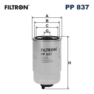 Kraftstofffilter FILTRON PP 837 Bild Kraftstofffilter FILTRON PP 837