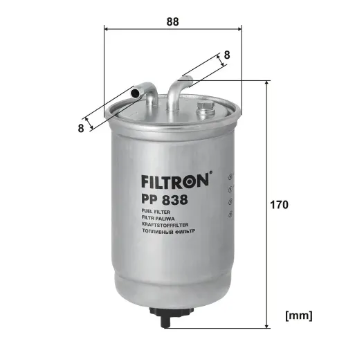 Kraftstofffilter FILTRON PP 838 Bild Kraftstofffilter FILTRON PP 838