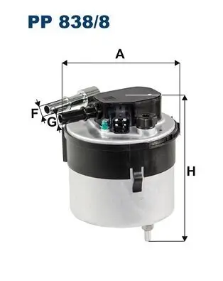 Kraftstofffilter FILTRON PP 838/8 Bild Kraftstofffilter FILTRON PP 838/8