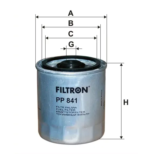Kraftstofffilter FILTRON PP 841 Bild Kraftstofffilter FILTRON PP 841