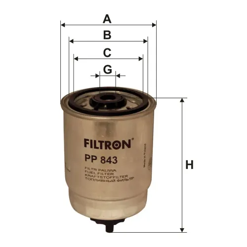 Kraftstofffilter FILTRON PP 843 Bild Kraftstofffilter FILTRON PP 843
