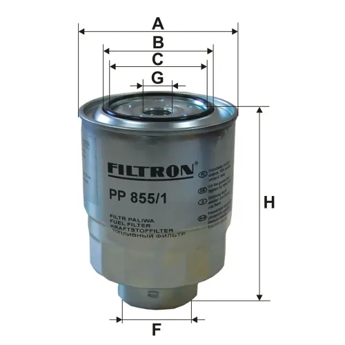 Kraftstofffilter FILTRON PP 855/1 Bild Kraftstofffilter FILTRON PP 855/1