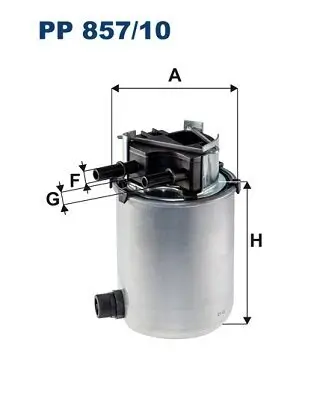 Kraftstofffilter FILTRON PP 857/10 Bild Kraftstofffilter FILTRON PP 857/10