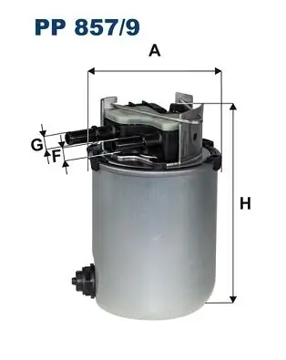 Kraftstofffilter FILTRON PP 857/9 Bild Kraftstofffilter FILTRON PP 857/9