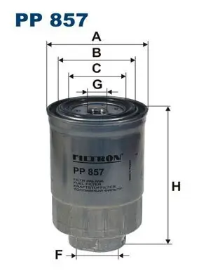 Kraftstofffilter FILTRON PP 857 Bild Kraftstofffilter FILTRON PP 857